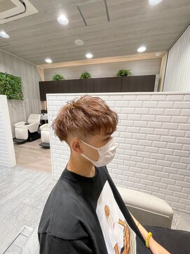 イメージア 町田店(IMAGE A) 明るめベージュブラウンツーブロック＠20代30代40代50代