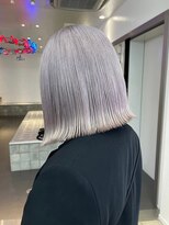 ダブルカラーラベンダーアッシュカラーケアブリーチハイトーン