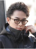 福岡天神メンズスパイキーショートビジネスヘアツイストパーマ