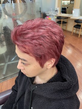 カズ(KAZU) メンズカット＋チェリーレッド