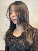 くびれヘア/アプリコットオレンジ/夏のヘアアレンジ/宜野湾
