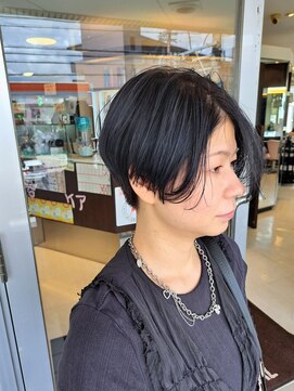 マリーインターナショナル 浦添店(MARIE INTERNATIONAL) ベリーショートハンサムショートカット黒髪暗髪グレージュ