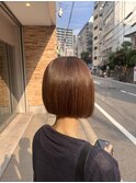 切りっぱなしボブ/マットベージュ/bel.有江