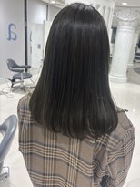 エアー 青山(AIR) ブリーチなしオリーブグレージュ赤み消し秋カラー