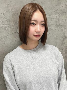 ミルクティーベージュ/髪質改善/ダブルカラー/透明感カラー