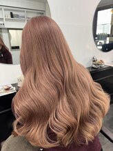 アオ(AO。)&nbsp;ハイトーンロング/パールトーン/ピンクベージュ/レイヤー