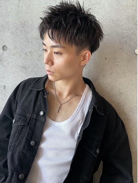 ボンドストーリールミエール(Bond Story lumiere) メンズショートアップバング眉毛ツイストスパイラルパーマ