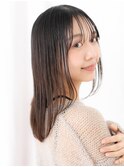 シースルーバング暖色系カラーレイヤーカットf小山20代30代40代