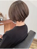 白髪ぼかしハイライトショート