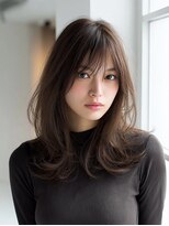 ダル 渋谷/表参道(DAL.) くびれレイヤー/ラベージュ/ミディアムレイヤー/前髪あり