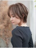 【GEEKS渋谷】ナチュラルショートウルフ/レイヤー/小顔/秋カラー