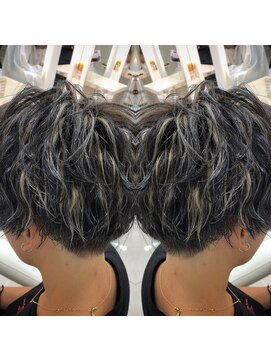 アッシュ 小岩店(Ash) 白黒ガンメッシュ