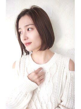 アール 北千住店(ar) 大人上品なミニボブ/ベナボブ×ナチュラルブラウン[北千住]