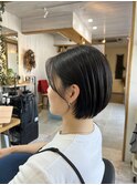 バームで簡単セット!重ためショートボブ