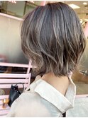 【デザインカラー】バレイヤージュカラー くびれボブ