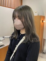 ニール シトロン 名古屋 伏見 丸の内(NEELU citron)&nbsp;【Neelu__rie】1ブリーチで作る　オリーブカラー