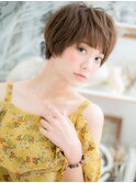 大人ハイライトカラー前下がり束感ショートc5上尾20代30代40代