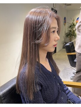 トレス(TRESS) 艶セミロング！2ブリーチベース！！透明感ピンクベージュ♪