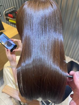 ジーナ 船橋(Zina) 髪質改善＊ロングレイヤーグレーベージュ＊美髪【Zina船橋】