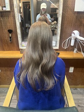 ヘアーサロン アトリエ(Hair salon ATORIE) ロングヘアブリーチカラーオリーブベージュ