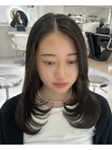 ハイライトカラーミルクティーベージュケアブリーチダブルカラー
