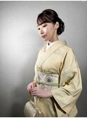 訪問着に艶シニヨン＊