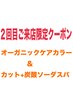 《2回目ご来店限定》オーガニックケアカラー＆カット+炭酸ソーダスパ￥18370⇒