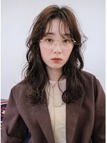 ミュゼプリュム(Musee plume) 大人可愛い抜け感ロング/垢抜けブラウンカラー
