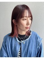 シェリア(Shelia) ウルフマッシュ耳かけボブシャギーボブピンクヘアー