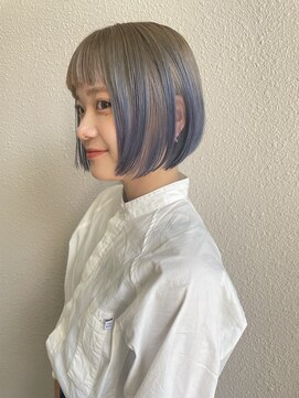 サラ ビューティー サイト 古賀店(SARA Beauty Sight) 20代30代/大人可愛い/ボブ/顔周りレイヤー/グラデーションカラー