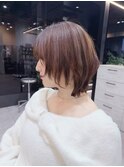 くびれボブ/外ハネ/シースルー/小顔カット/レイヤーカット