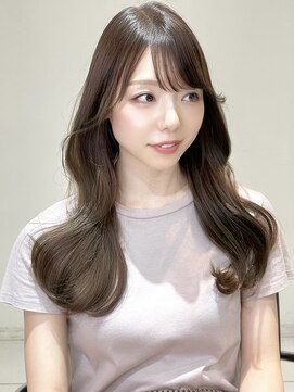 クラン 横浜(Clanc) くびれヘア ハイライトカラー アプリコットオレンジ 夏