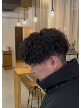 メンズギフト(men's GIFT) 刈り上げツーブロックツイストスパイラルパーマメンズマッシュ