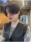 ハンサムショート×ポイントカラー