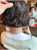 原宿スパイラルパーマボブパーマウェーブヘアウェーブパーマ前髪