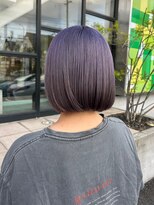ヘアーアンドエステ ハラダ 滝ノ水店(Hair&Esthe Harada)&nbsp;ブリーチカラー/パープルカラー/切りっぱなしボブ