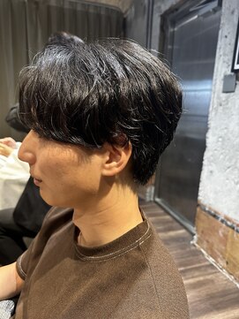 メンズココ 日本橋店(MENS COCO) ブルーブラックフェザーショートセンターパート