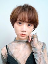 ロンドリメゾン 原宿(Lond re Maison.)&nbsp;暗めカラー韓国風巻きレイヤーカット/マロンベージュ/原宿表参道