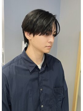 トリッカ 銀座(tricca) センターパート/縮毛矯正/ストレート/ブルーブラック