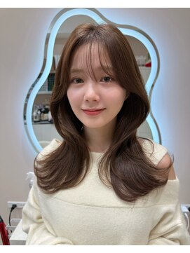 韓国ヘア レイヤーカット 韓国風レイヤーくびれ巻き くびれヘア