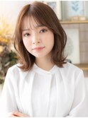 リタッチカラーくびれミディアムレイヤーカットA5大宮30代40代