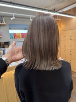 ヘアースペースブルーム プリュス 石橋店(HAIR SPACE BLOOM plus)&nbsp;石橋阪大前/ハイライトカラー/白髪ぼかし/レイヤーボブ/縮毛矯正