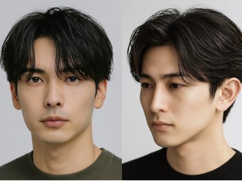 Hale hair salonメンズサロン/メンズカット/メンズパーマ/髪質改善/たまプラーザの写真/平日21時迄!当日予約可!清潔感や再現性のあるトレンドショートはビジネスマンに人気［メンズ/眉毛カット］