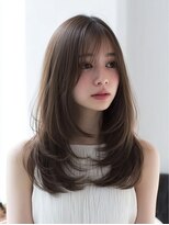 ダル 渋谷/表参道(DAL.)&nbsp;顔周りカットハッシュカットダークブラウンワンホンレイヤー韓国