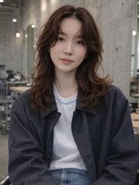 ノラ シブヤ(NORA)&nbsp;r1ボブパーマミディアムパーマレイヤヤーパーマ顔まわりカット