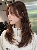 シオン(shion)&nbsp;ロング韓国ヘア顔周りレイヤーおくれ毛_F1504