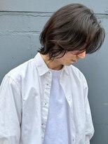 キュー(Cue_) メンズボブウルフロングレイヤーニュアンスパーマワックスなし
