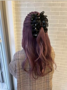 ルカリエ(LUCA:Rie) ゆる巻きロング×ラベンダーモーヴ