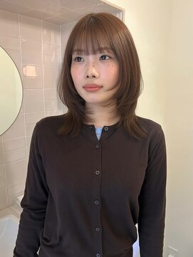 ニール シトロン 名古屋 伏見 丸の内(NEELU citron) 【NEELU_miu】オレンジブラウン×レイヤーカット