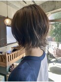 ボブ × 柔らかな質感 × 透け感カラー